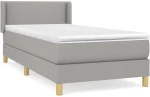 ΚΡΕΒΑΤΙ BOXSPRING ΜΕ ΣΤΡΩΜΑ ΑΝΟΙΧΤΟ ΓΚΡΙ 100X200 ΕΚ. ΥΦΑΣΜΑΤΙΝΟ 3130169