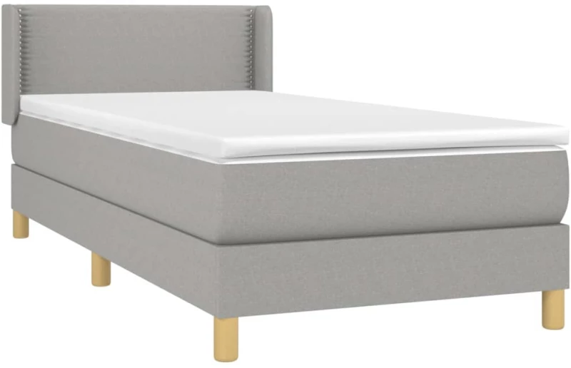ΚΡΕΒΑΤΙ BOXSPRING ΜΕ ΣΤΡΩΜΑ ΑΝΟΙΧΤΟ ΓΚΡΙ 100X200 ΕΚ. ΥΦΑΣΜΑΤΙΝΟ 3130169