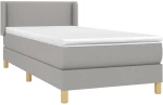 ΚΡΕΒΑΤΙ BOXSPRING ΜΕ ΣΤΡΩΜΑ ΑΝΟΙΧΤΟ ΓΚΡΙ 100X200 ΕΚ. ΥΦΑΣΜΑΤΙΝΟ 3130169