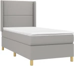ΚΡΕΒΑΤΙ BOXSPRING ΜΕ ΣΤΡΩΜΑ ΑΝΟΙΧΤΟ ΓΚΡΙ 100X200 ΕΚ. ΥΦΑΣΜΑΤΙΝΟ 3131889