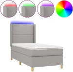 ΚΡΕΒΑΤΙ BOXSPRING ΜΕ ΣΤΡΩΜΑ & LED ΑΝ.ΓΚΡΙ 100X200ΕΚ. ΥΦΑΣΜΑΤΙΝΟ 3138773