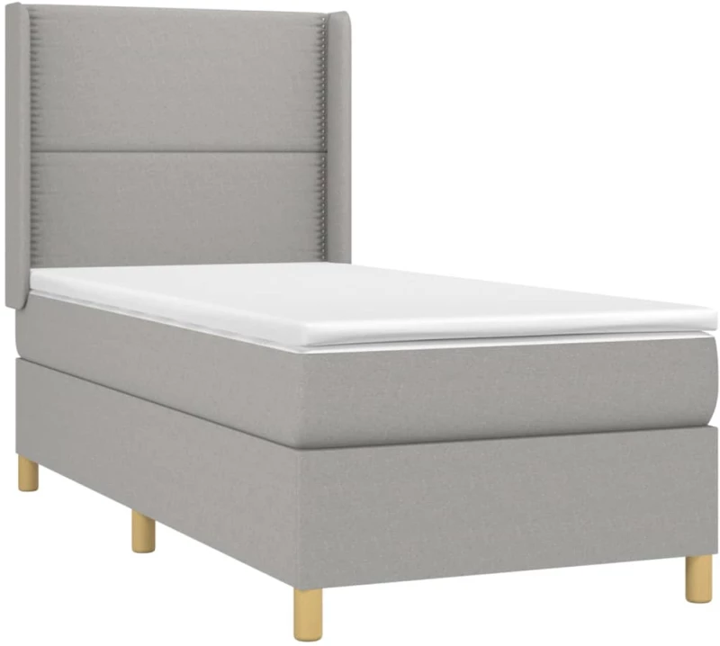 ΚΡΕΒΑΤΙ BOXSPRING ΜΕ ΣΤΡΩΜΑ & LED ΑΝ.ΓΚΡΙ 100X200ΕΚ. ΥΦΑΣΜΑΤΙΝΟ 3138773