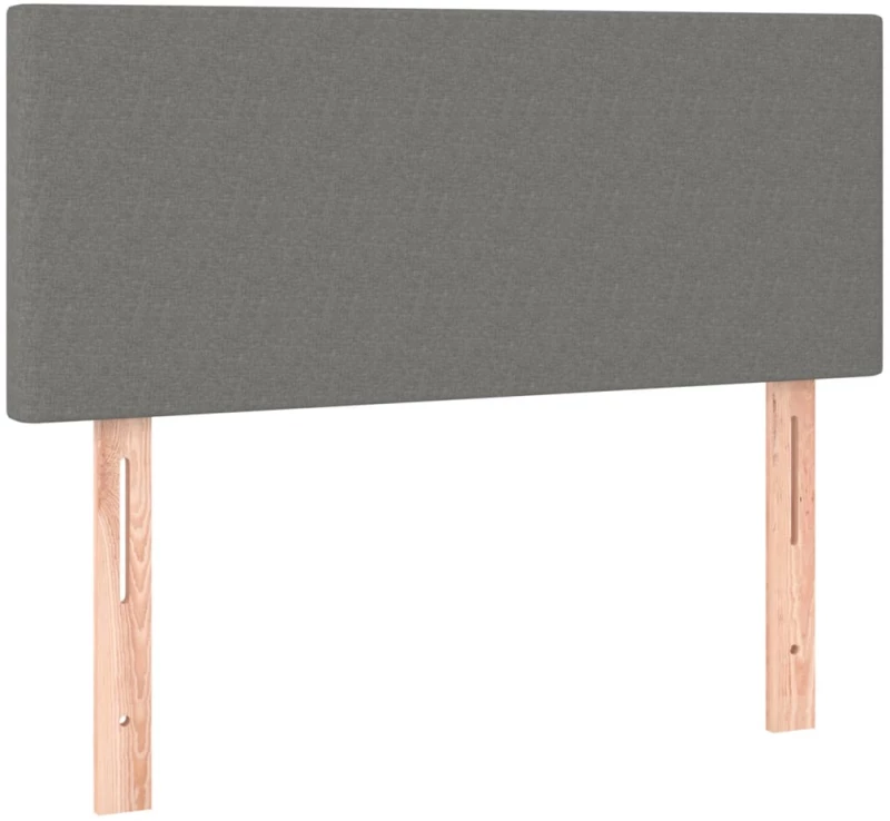 ΚΡΕΒΑΤΙ BOXSPRING ΜΕ ΣΤΡΩΜΑ ΣΚΟΥΡΟ ΓΚΡΙ 100X200 ΕΚ. ΥΦΑΣΜΑΤΙΝΟ 3140434