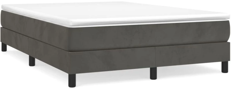 ΚΡΕΒΑΤΙ BOXSPRING ΜΕ ΣΤΡΩΜΑ ΣΚΟΥΡΟ ΓΚΡΙ 140X190 ΕΚ. ΒΕΛΟΥΔΙΝΟ 3144328