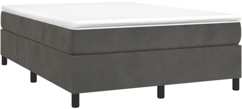 ΚΡΕΒΑΤΙ BOXSPRING ΜΕ ΣΤΡΩΜΑ ΣΚΟΥΡΟ ΓΚΡΙ 140X190 ΕΚ. ΒΕΛΟΥΔΙΝΟ 3144676