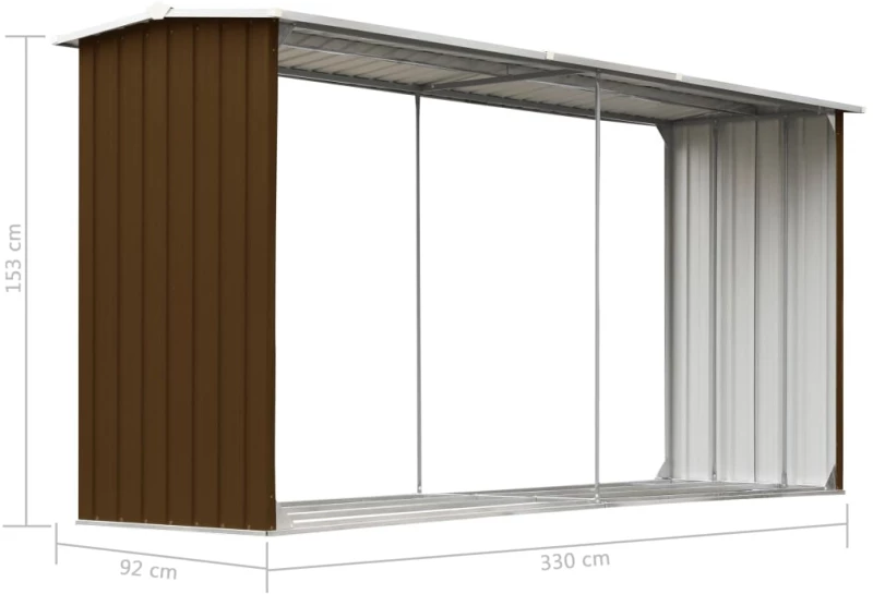 ΥΠΟΣΤΕΓΟ ΑΠΟΘΗΚΕΥΣΗΣ ΞΥΛΩΝ ΚΗΠΟΥ ΚΑΦΕ 330X92X153 ΕΚ. ΑΤΣΑΛΙ 47087
