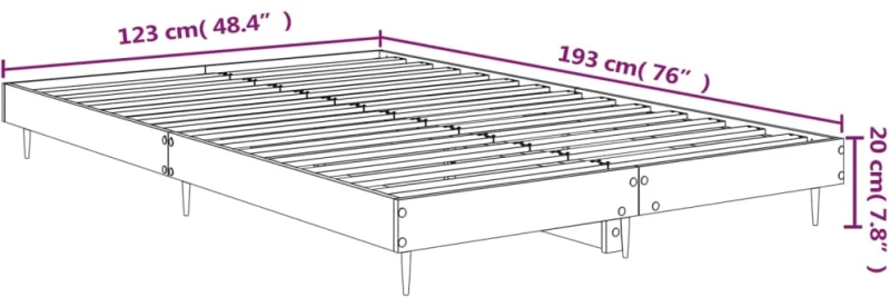 ΠΛΑΙΣΙΟ ΚΡΕΒΑΤΙΟΥ ΓΚΡΙ ΣΚΥΡΟΔΕΜΑΤΟΣ 120X190 ΕΚ. ΕΠΕΞΕΡΓ. ΞΥΛΟ 832193