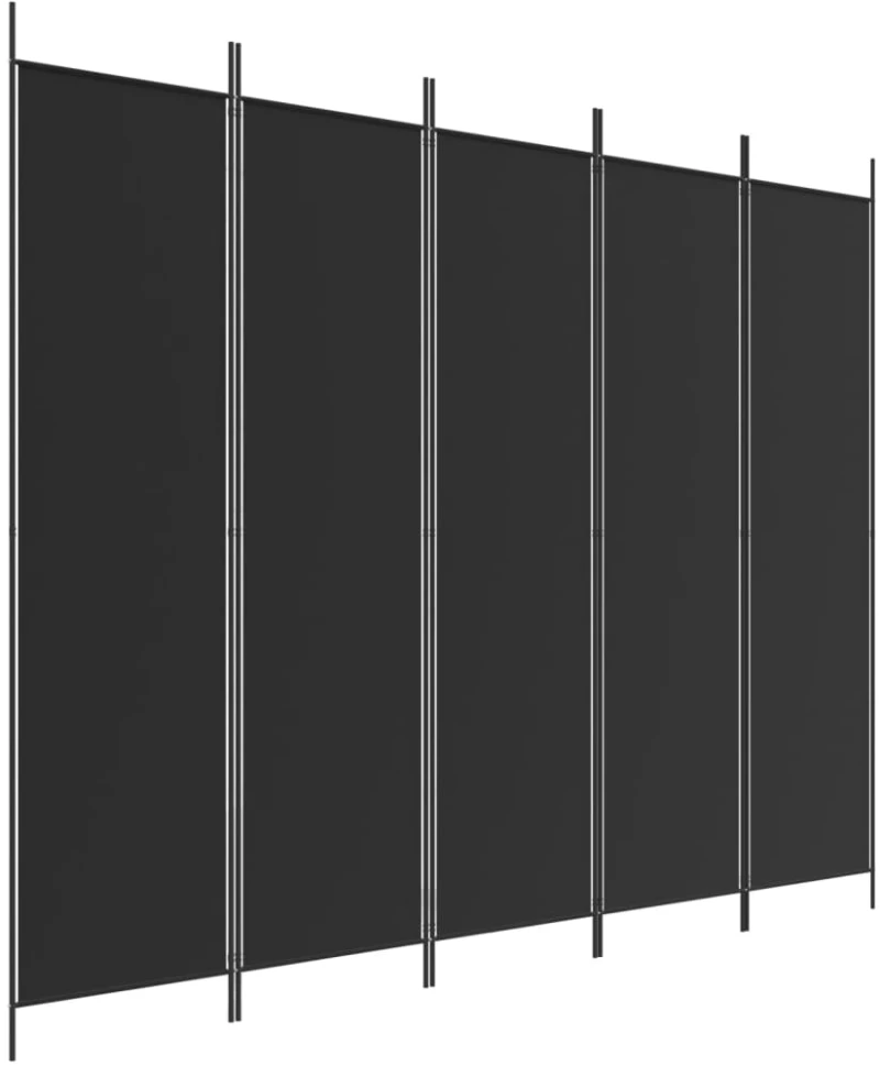 ΔΙΑΧΩΡΙΣΤΙΚΟ ΔΩΜΑΤΙΟΥ ΜΕ 5 ΠΑΝΕΛ ΜΑΥΡΟ 250X200 ΕΚ. ΑΠΟ ΎΦΑΣΜΑ 350189