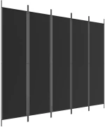 ΔΙΑΧΩΡΙΣΤΙΚΟ ΔΩΜΑΤΙΟΥ ΜΕ 5 ΠΑΝΕΛ ΜΑΥΡΟ 250X200 ΕΚ. ΑΠΟ ΎΦΑΣΜΑ 350189