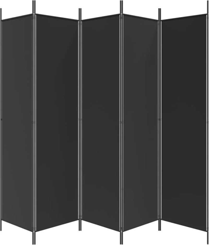ΔΙΑΧΩΡΙΣΤΙΚΟ ΔΩΜΑΤΙΟΥ ΜΕ 5 ΠΑΝΕΛ ΜΑΥΡΟ 250X200 ΕΚ. ΑΠΟ ΎΦΑΣΜΑ 350189