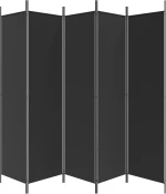 ΔΙΑΧΩΡΙΣΤΙΚΟ ΔΩΜΑΤΙΟΥ ΜΕ 5 ΠΑΝΕΛ ΜΑΥΡΟ 250X200 ΕΚ. ΑΠΟ ΎΦΑΣΜΑ 350189