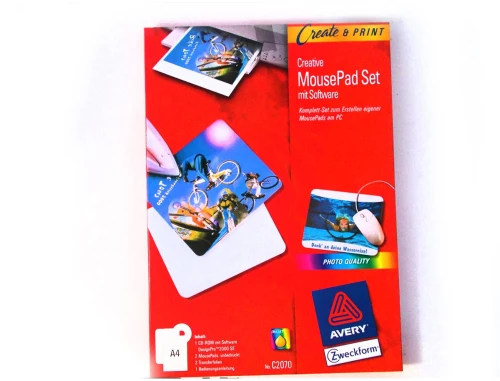 AVERY CREATE AND PRINT MOUSE PAD INKJET ΜΕ CD SOFTWARE 2 ΤΕΜΑΧΙΩΝ
