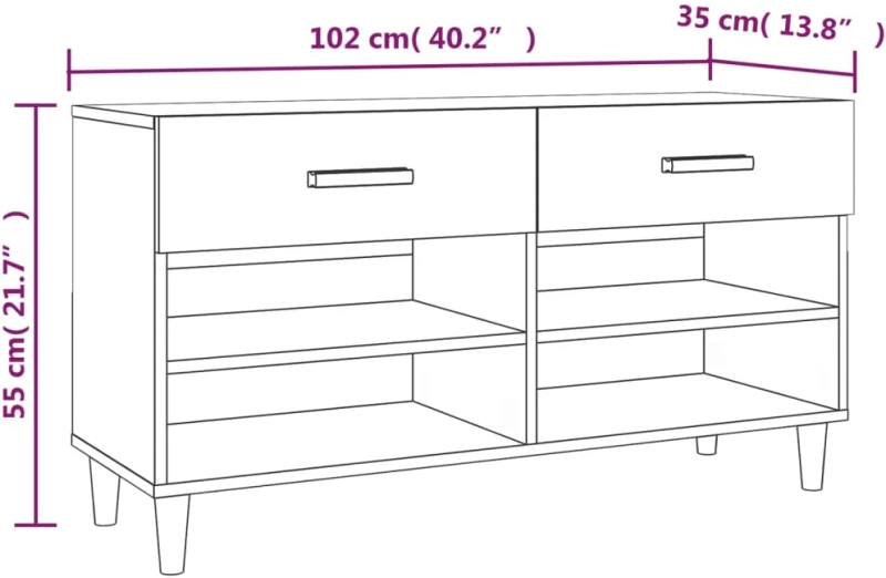 ΠΑΠΟΥΤΣΟΘΗΚΗ ΚΑΠΝΙΣΤΗ ΔΡΥΣ 102X35X55 ΕΚ. ΑΠΟ ΕΠΕΞΕΡΓΑΣΜΕΝΟ ΞΥΛΟ 817567