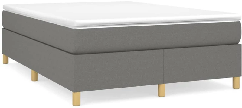 ΚΡΕΒΑΤΙ BOXSPRING ΜΕ ΣΤΡΩΜΑ ΣΚΟΥΡΟ ΓΚΡΙ 140X190 ΕΚ. ΥΦΑΣΜΑΤΙΝΟ 3144515