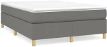 ΚΡΕΒΑΤΙ BOXSPRING ΜΕ ΣΤΡΩΜΑ ΣΚΟΥΡΟ ΓΚΡΙ 140X190 ΕΚ. ΥΦΑΣΜΑΤΙΝΟ 3144515