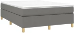 ΚΡΕΒΑΤΙ BOXSPRING ΜΕ ΣΤΡΩΜΑ ΣΚΟΥΡΟ ΓΚΡΙ 140X190 ΕΚ. ΥΦΑΣΜΑΤΙΝΟ 3144515