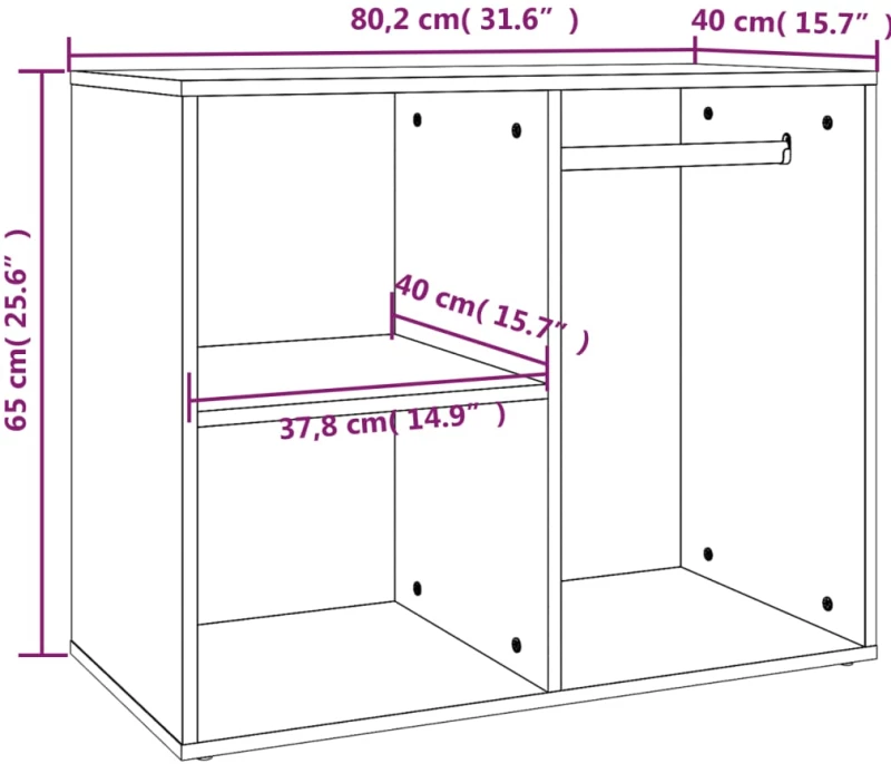 ΝΤΟΥΛΑΠΙ ΓΚΡΙ ΣΚΥΡΟΔΕΜΑΤΟΣ 80 X 40 X 65 ΕΚ. ΕΠΕΞΕΡΓΑΣΜΕΝΟ ΞΥΛΟ 808850