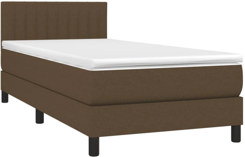 ΚΡΕΒΑΤΙ BOXSPRING ΜΕ ΣΤΡΩΜΑ & LED ΣΚ.ΚΑΦΕ 90X200 ΕΚ. ΥΦΑΣΜΑΤΙΝΟ 3133288