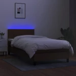 ΚΡΕΒΑΤΙ BOXSPRING ΜΕ ΣΤΡΩΜΑ & LED ΣΚ.ΚΑΦΕ 90X200 ΕΚ. ΥΦΑΣΜΑΤΙΝΟ 3133288