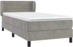 ΚΡΕΒΑΤΙ BOXSPRING ΜΕ ΣΤΡΩΜΑ ΑΝΟΙΧΤΟ ΓΚΡΙ 90X200 ΕΚ. ΒΕΛΟΥΔΙΝΟ 3127529