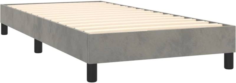 ΚΡΕΒΑΤΙ BOXSPRING ΜΕ ΣΤΡΩΜΑ ΑΝΟΙΧΤΟ ΓΚΡΙ 90X200 ΕΚ. ΒΕΛΟΥΔΙΝΟ 3127529