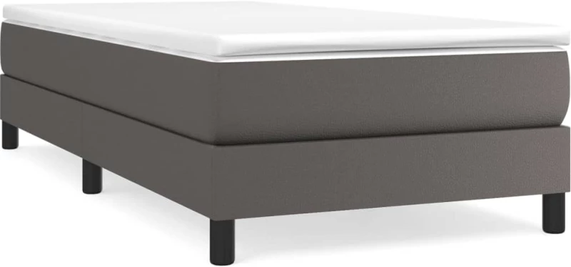 ΚΡΕΒΑΤΙ BOXSPRING ΜΕ ΣΤΡΩΜΑ ΓΚΡΙ 90X190 ΕΚ. ΑΠΟ ΣΥΝΘΕΤΙΚΟ ΔΕΡΜΑ 3144235