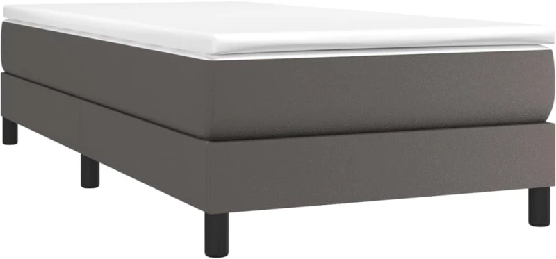 ΚΡΕΒΑΤΙ BOXSPRING ΜΕ ΣΤΡΩΜΑ ΓΚΡΙ 90X190 ΕΚ. ΑΠΟ ΣΥΝΘΕΤΙΚΟ ΔΕΡΜΑ 3144235