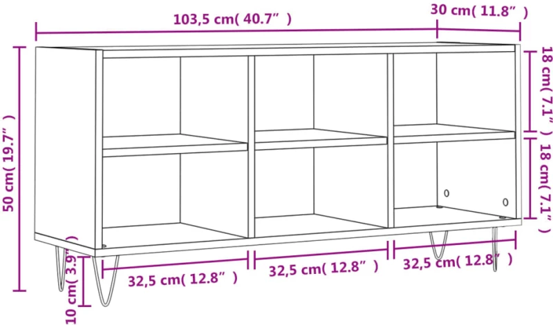 ΈΠΙΠΛΟ ΤΗΛΕΟΡΑΣΗΣ ΓΚΡΙ SONOMA 103,5 X 30 X 50 ΕΚ. ΕΠΕΞΕΡΓ. ΞΥΛΟ 826994