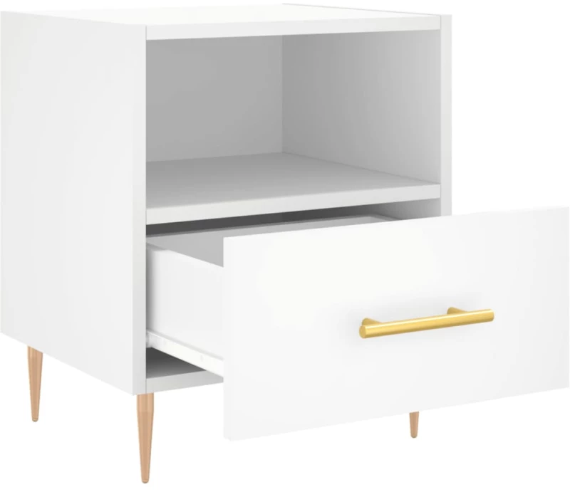 ΚΟΜΟΔΙΝΑ 2 ΤΕΜ. ΛΕΥΚΑ 40 X 35 X 47,5 ΕΚ. ΑΠΟ ΕΠΕΞΕΡΓΑΣΜΕΝΟ ΞΥΛΟ 827405