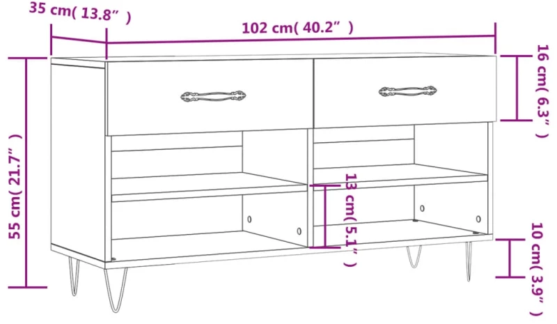 ΠΑΠΟΥΤΣΟΘΗΚΗ ΚΑΠΝΙΣΤΗ ΔΡΥΣ 102X35X55 ΕΚ. ΑΠΟ ΕΠΕΞΕΡΓΑΣΜΕΝΟ ΞΥΛΟ 829737