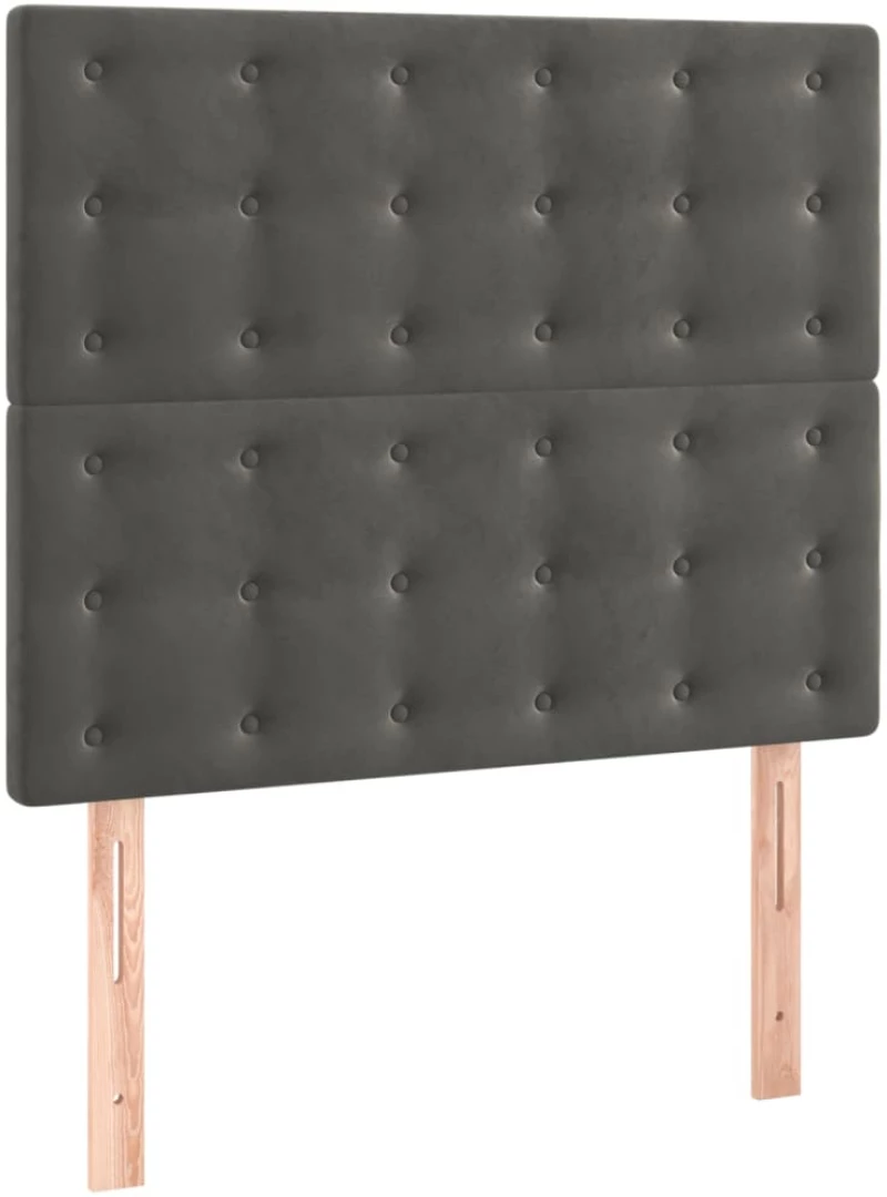 ΚΡΕΒΑΤΙ BOXSPRING ΜΕ ΣΤΡΩΜΑ ΣΚΟΥΡΟ ΓΚΡΙ 100X200 ΕΚ. ΒΕΛΟΥΔΙΝΟ 3129436