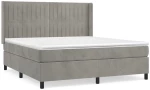 ΚΡΕΒΑΤΙ BOXSPRING ΜΕ ΣΤΡΩΜΑ ΑΝΟΙΧΤΟ ΓΚΡΙ 160X200 ΕΚ. ΒΕΛΟΥΔΙΝΟ 3132807