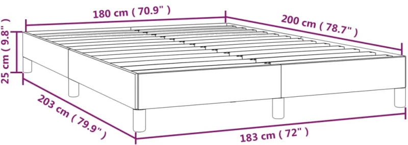 ΠΛΑΙΣΙΟ ΚΡΕΒΑΤΙΟΥ TAUPE 180X200 ΕΚ. ΥΦΑΣΜΑΤΙΝΟ 346740