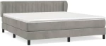 ΚΡΕΒΑΤΙ BOXSPRING ΜΕ ΣΤΡΩΜΑ ΑΝΟΙΧΤΟ ΓΚΡΙ 180X200 ΕΚ. ΒΕΛΟΥΔΙΝΟ 3127625
