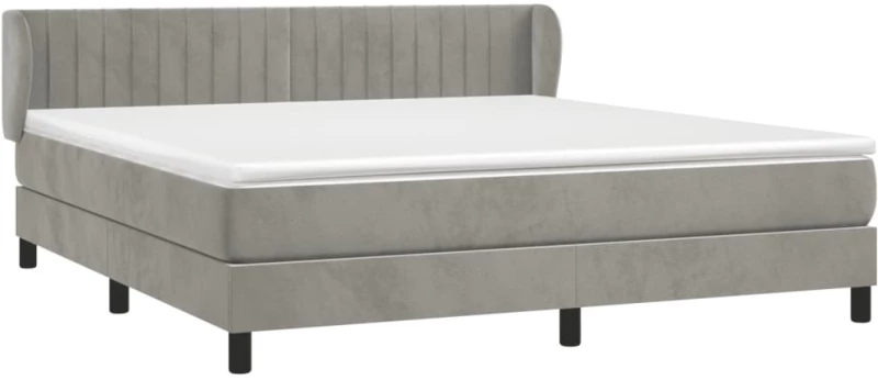 ΚΡΕΒΑΤΙ BOXSPRING ΜΕ ΣΤΡΩΜΑ ΑΝΟΙΧΤΟ ΓΚΡΙ 180X200 ΕΚ. ΒΕΛΟΥΔΙΝΟ 3127625