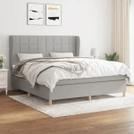 ΚΡΕΒΑΤΙ BOXSPRING ΜΕ ΣΤΡΩΜΑ ΑΝΟΙΧΤΟ ΓΚΡΙ 180X200 ΕΚ. ΥΦΑΣΜΑΤΙΝΟ 3128541