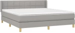 ΚΡΕΒΑΤΙ BOXSPRING ΜΕ ΣΤΡΩΜΑ ΑΝΟΙΧΤΟ ΓΚΡΙ 180X200 ΕΚ. ΥΦΑΣΜΑΤΙΝΟ 3130289