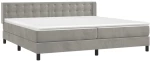 ΚΡΕΒΑΤΙ BOXSPRING ΜΕ ΣΤΡΩΜΑ ΑΝΟΙΧΤΟ ΓΚΡΙ 200X200 ΕΚ. ΒΕΛΟΥΔΙΝΟ 3131219