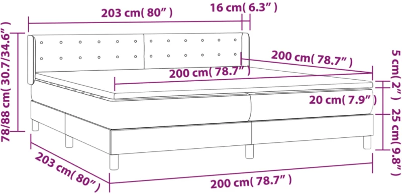 ΚΡΕΒΑΤΙ BOXSPRING ΜΕ ΣΤΡΩΜΑ ΑΝΟΙΧΤΟ ΓΚΡΙ 200X200 ΕΚ. ΒΕΛΟΥΔΙΝΟ 3131219