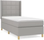 ΚΡΕΒΑΤΙ BOXSPRING ΜΕ ΣΤΡΩΜΑ ΑΝΟΙΧΤΟ ΓΚΡΙ 90X200 ΕΚ. ΥΦΑΣΜΑΤΙΝΟ 3131961