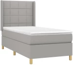 ΚΡΕΒΑΤΙ BOXSPRING ΜΕ ΣΤΡΩΜΑ ΑΝΟΙΧΤΟ ΓΚΡΙ 90X200 ΕΚ. ΥΦΑΣΜΑΤΙΝΟ 3131961