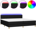 ΚΡΕΒΑΤΙ BOXSPRING ΜΕ ΣΤΡΩΜΑ & LED ΜΑΥΡΟ 200X200 ΕΚ. ΥΦΑΣΜΑΤΙΝΟ 3133743