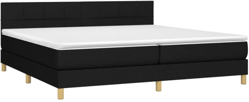 ΚΡΕΒΑΤΙ BOXSPRING ΜΕ ΣΤΡΩΜΑ & LED ΜΑΥΡΟ 200X200 ΕΚ. ΥΦΑΣΜΑΤΙΝΟ 3133743