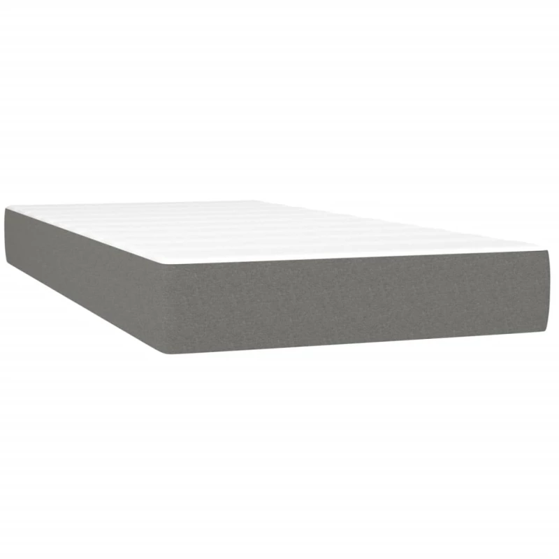 ΚΡΕΒΑΤΙ BOXSPRING ΜΕ ΣΤΡΩΜΑ & LED ΣΚ.ΓΚΡΙ 90X200 ΕΚ. ΥΦΑΣΜΑΤΙΝΟ 3138846