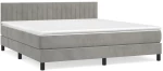 ΚΡΕΒΑΤΙ BOXSPRING ΜΕ ΣΤΡΩΜΑ ΑΝΟΙΧΤΟ ΓΚΡΙ 180X200 ΕΚ. ΒΕΛΟΥΔΙΝΟ 3141437
