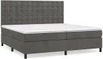ΚΡΕΒΑΤΙ BOXSPRING ΜΕ ΣΤΡΩΜΑ ΣΚΟΥΡΟ ΓΚΡΙ 200X200 ΕΚ. ΒΕΛΟΥΔΙΝΟ 3143284