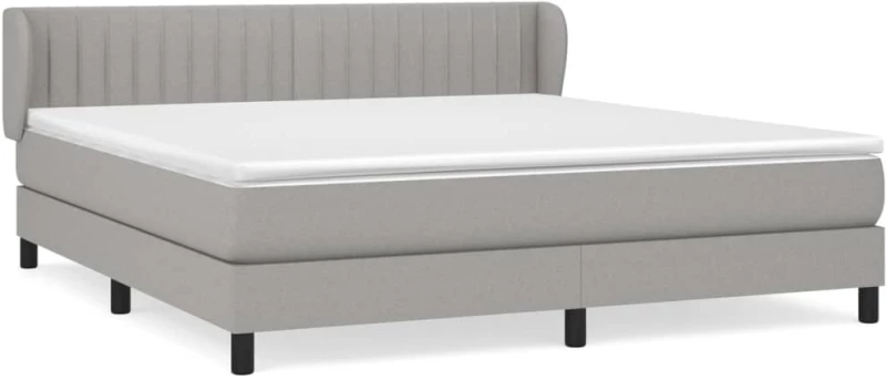 ΚΡΕΒΑΤΙ BOXSPRING ΜΕ ΣΤΡΩΜΑ ΑΝΟΙΧΤΟ ΓΚΡΙ 180X200 ΕΚ. ΥΦΑΣΜΑΤΙΝΟ 3126421