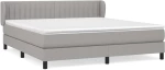 ΚΡΕΒΑΤΙ BOXSPRING ΜΕ ΣΤΡΩΜΑ ΑΝΟΙΧΤΟ ΓΚΡΙ 180X200 ΕΚ. ΥΦΑΣΜΑΤΙΝΟ 3126421