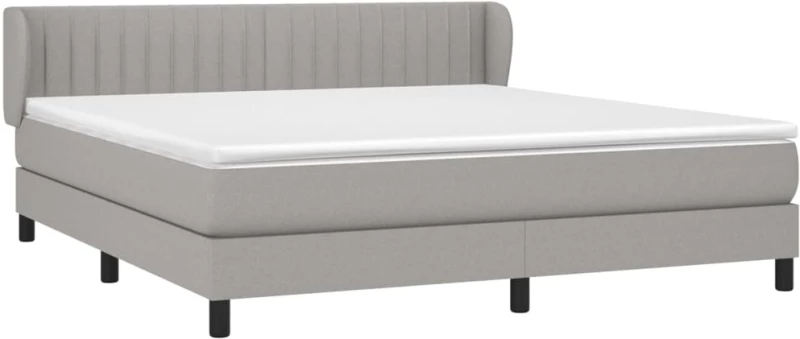 ΚΡΕΒΑΤΙ BOXSPRING ΜΕ ΣΤΡΩΜΑ ΑΝΟΙΧΤΟ ΓΚΡΙ 180X200 ΕΚ. ΥΦΑΣΜΑΤΙΝΟ 3126421