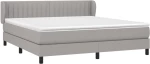 ΚΡΕΒΑΤΙ BOXSPRING ΜΕ ΣΤΡΩΜΑ ΑΝΟΙΧΤΟ ΓΚΡΙ 180X200 ΕΚ. ΥΦΑΣΜΑΤΙΝΟ 3126421
